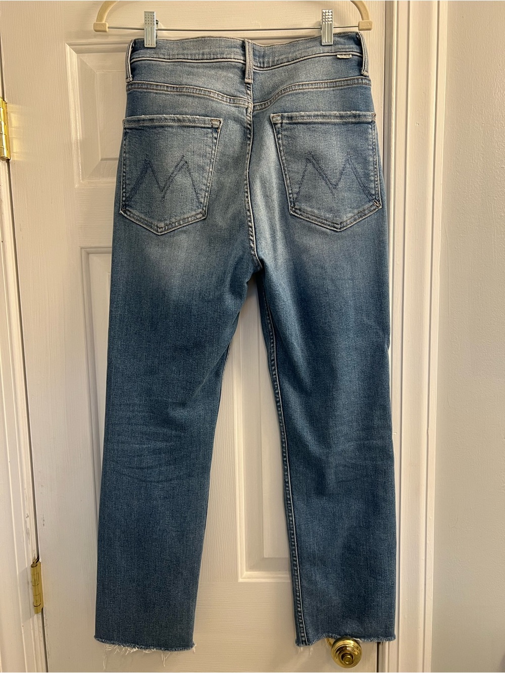 MOTHER Straight-Leg Jeans in Light Blue Wash
